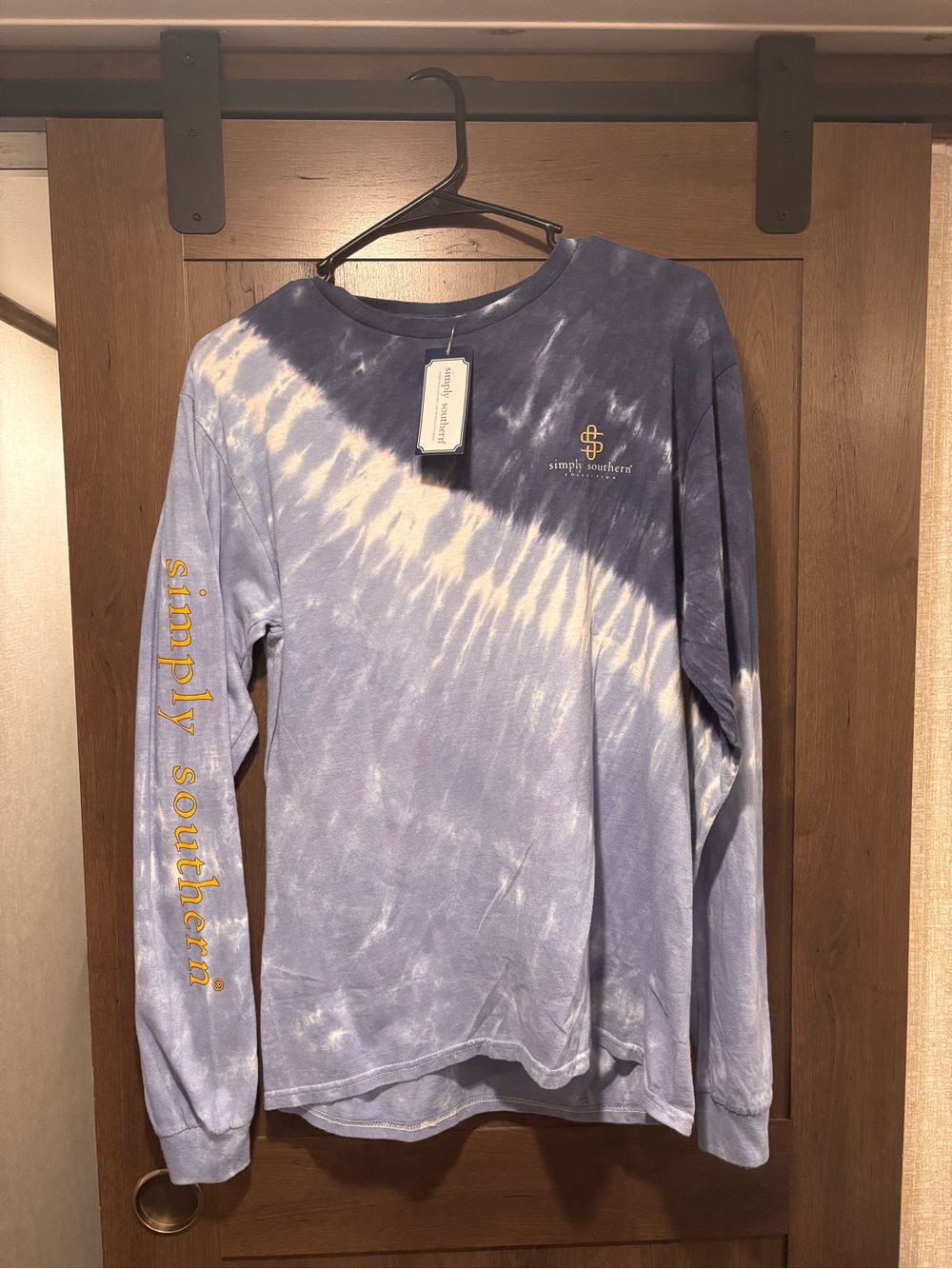 Simply Southern Lavender and White Tie-Dye Long Sleeve Tee
